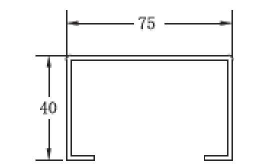 40*75（蝴蝶孔）立柱